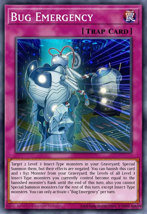 Bug Emergency trading card
