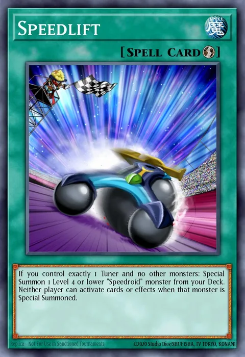 Speedlift trading card