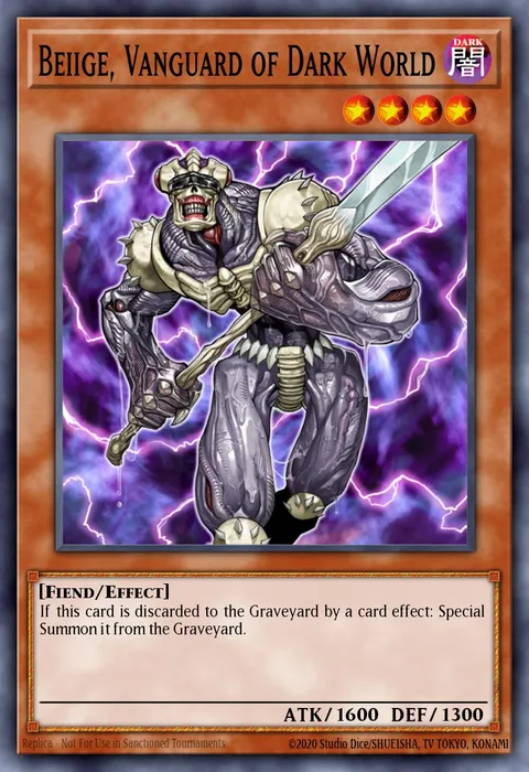 Beiige, Vanguard of Dark World trading card