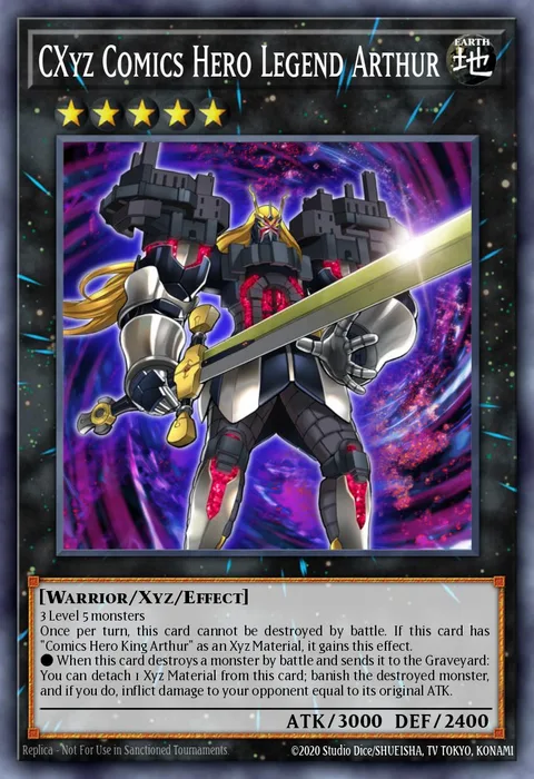 CXyz Comics Hero Legend Arthur trading card
