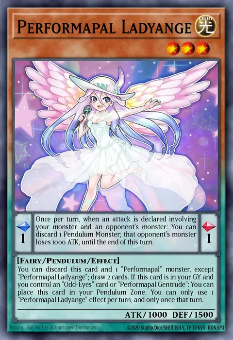 Performapal Ladyange trading card