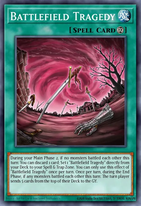 Battlefield Tragedy trading card