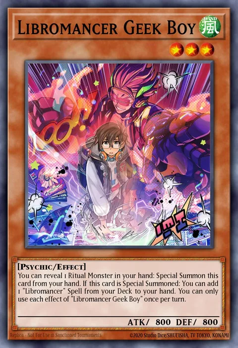 Libromancer Geek Boy trading card