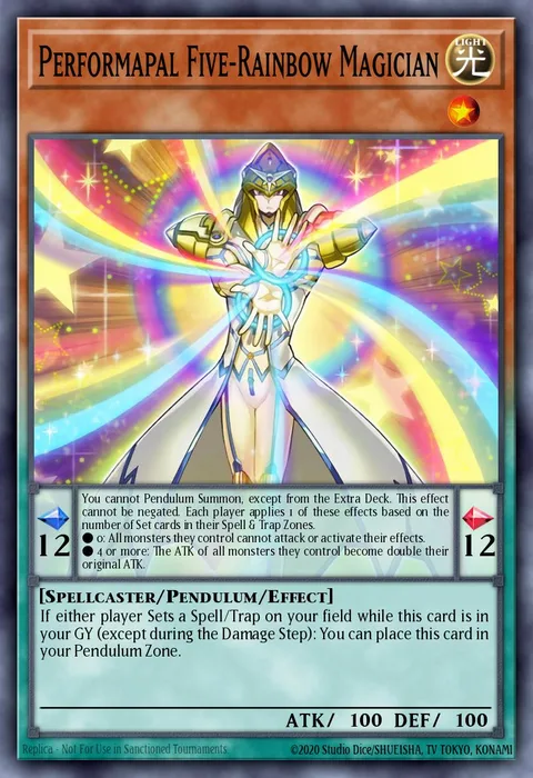 Performapal Five-Rainbow Magician trading card