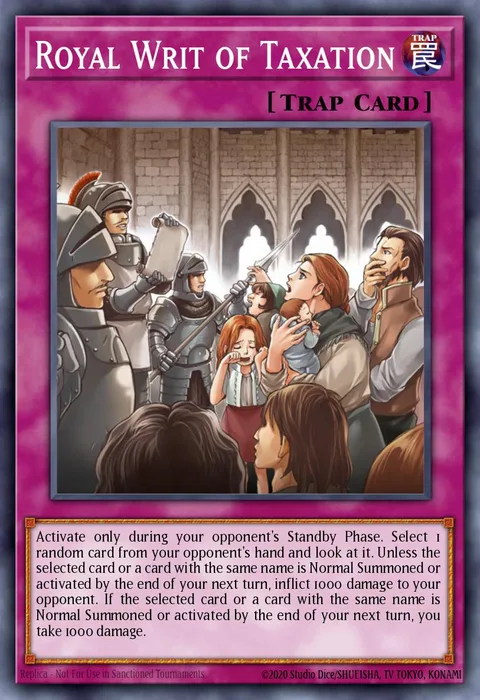 Royal Writ of Taxation trading card