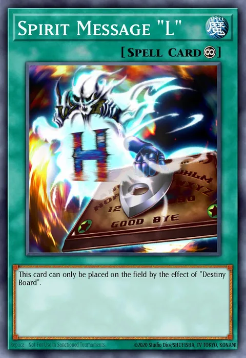 Spirit Message "L" trading card