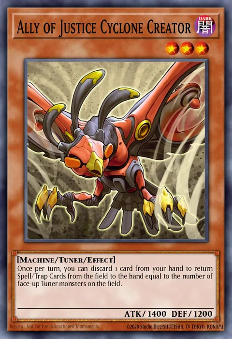 Ally of Justice Cyclone Creator trading card