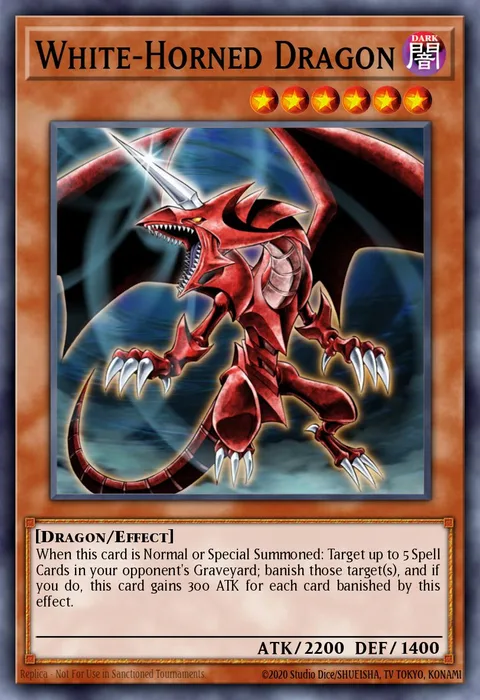 White-Horned Dragon trading card