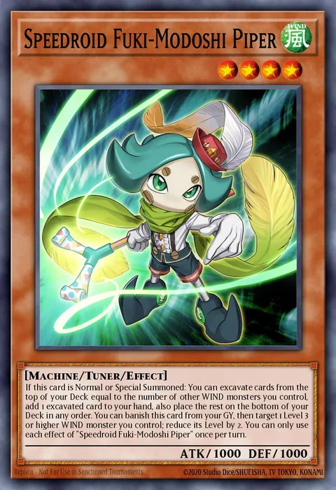 Speedroid Fuki-Modoshi Piper trading card