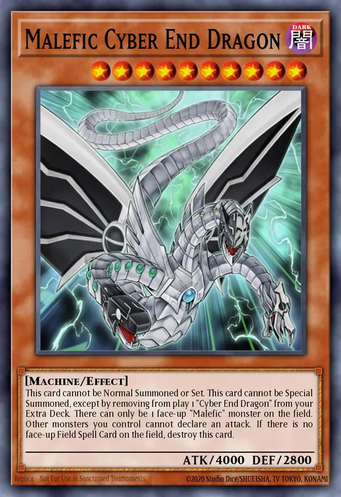 Malefic Cyber End Dragon trading card