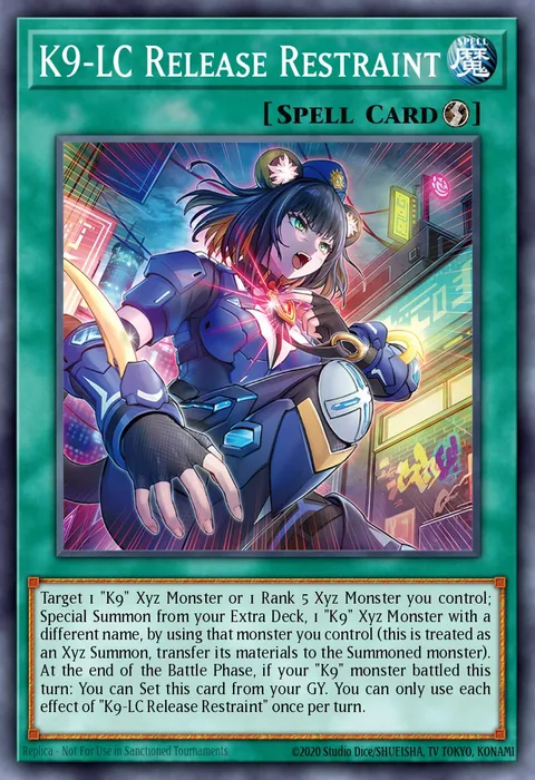 K9-LC Release Restraint trading card