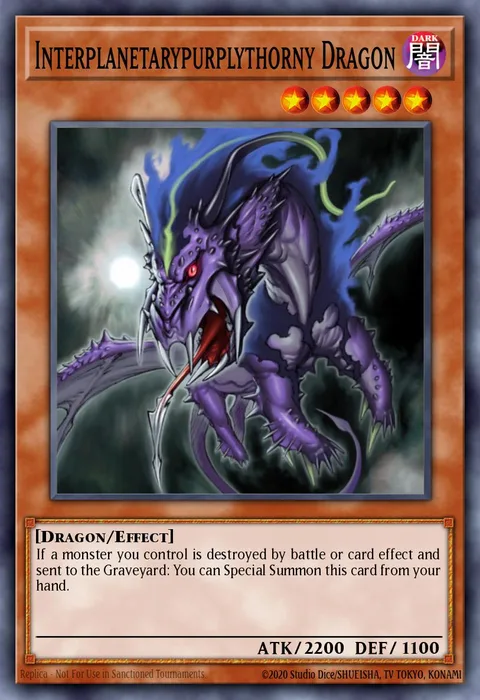 Interplanetarypurplythorny Dragon trading card