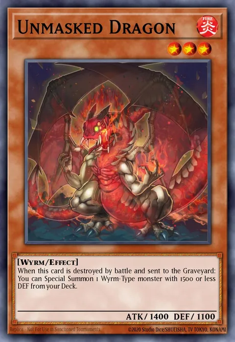 Unmasked Dragon trading card