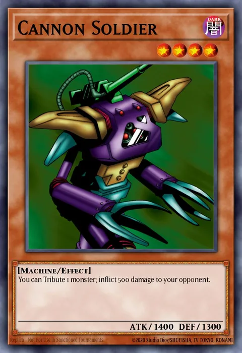 Cannon Soldier trading card