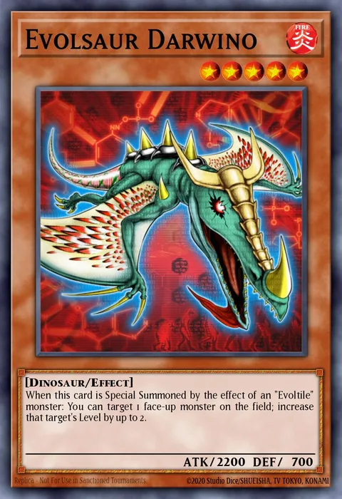 Evolsaur Darwino trading card