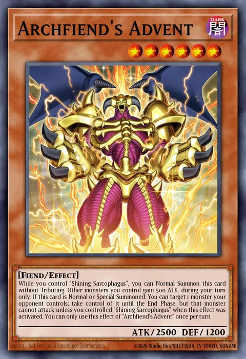 Archfiend's Advent trading card