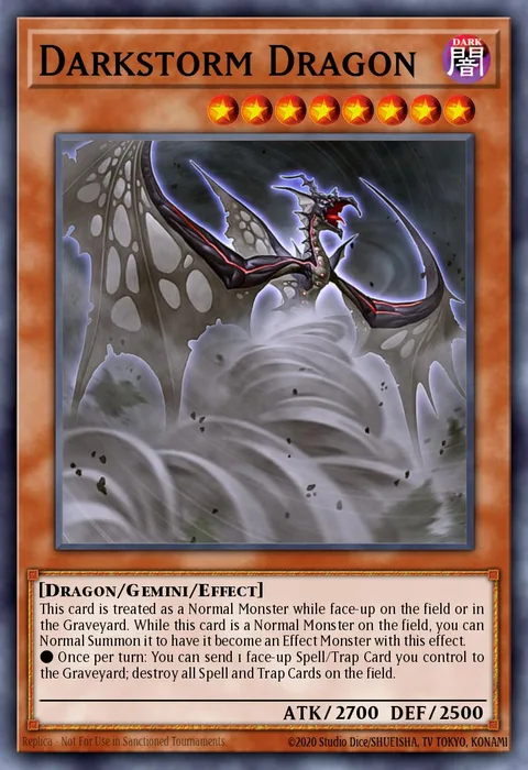 Darkstorm Dragon trading card