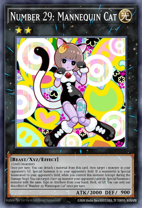 Number 29: Mannequin Cat trading card