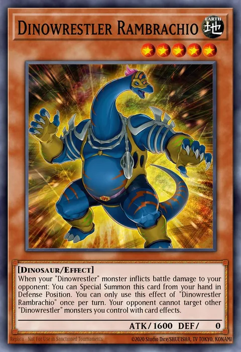 Dinowrestler Rambrachio trading card