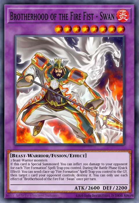 Brotherhood of the Fire Fist - Swan trading card