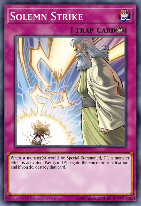 Solemn Strike trading card