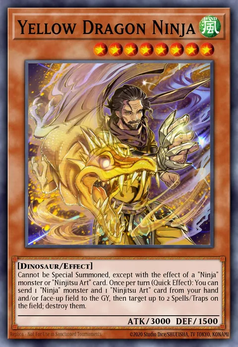 Yellow Dragon Ninja trading card