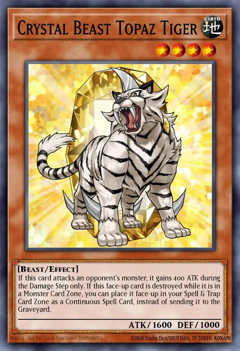 Crystal Beast Topaz Tiger trading card