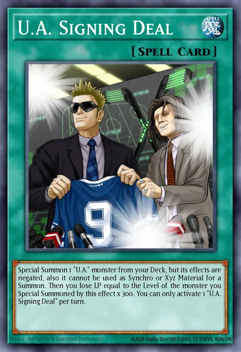 U.A. Signing Deal trading card