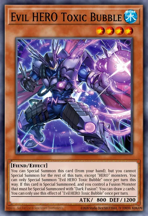 Evil HERO Toxic Bubble trading card