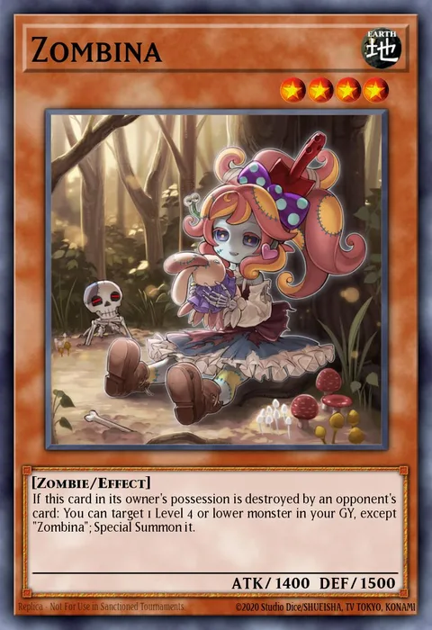Zombina trading card