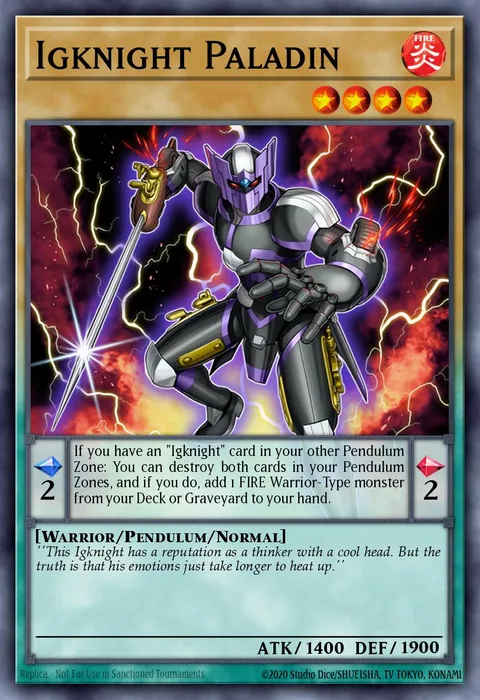 Igknight Paladin trading card