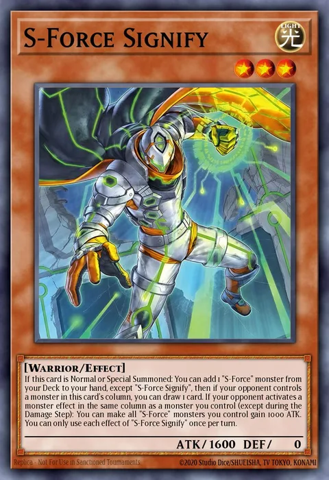 S-Force Signify trading card
