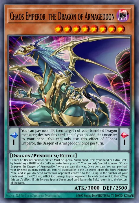 Chaos Emperor, the Dragon of Armageddon trading card
