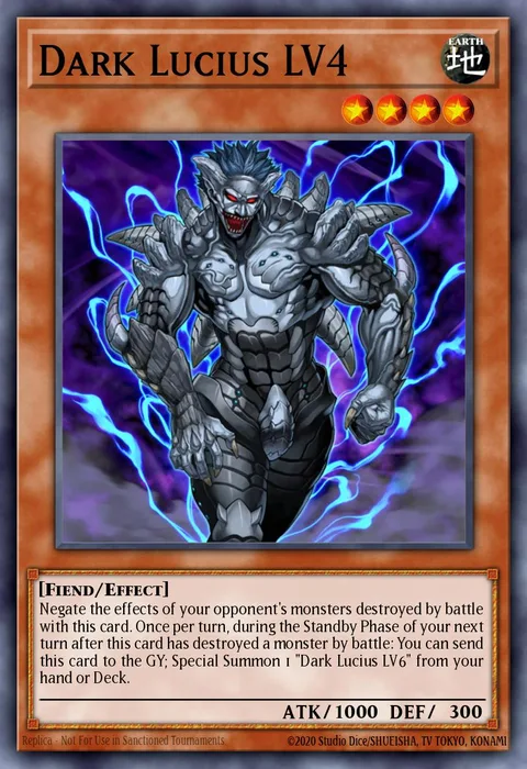 Dark Lucius LV4 trading card