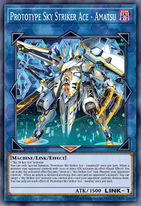 Prototype Sky Striker Ace - Amatsu trading card