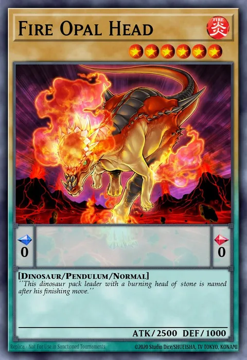 Fire Opal Head trading card
