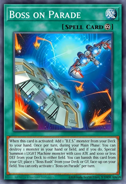 Boss on Parade trading card
