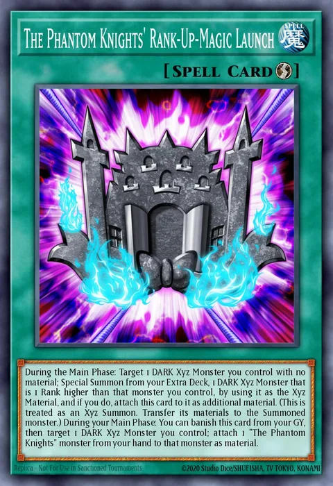 The Phantom Knights' Rank-Up-Magic Launch trading card