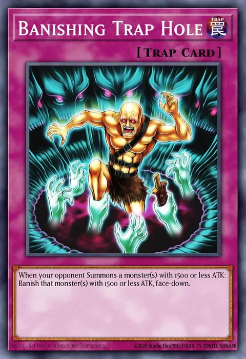 Banishing Trap Hole trading card