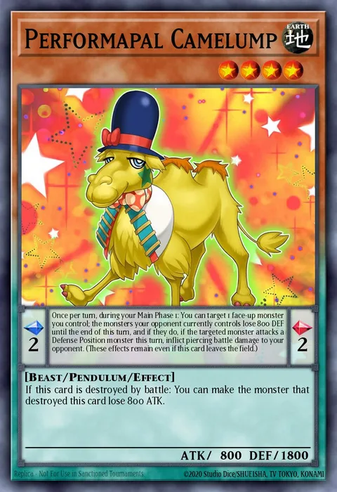 Performapal Camelump trading card