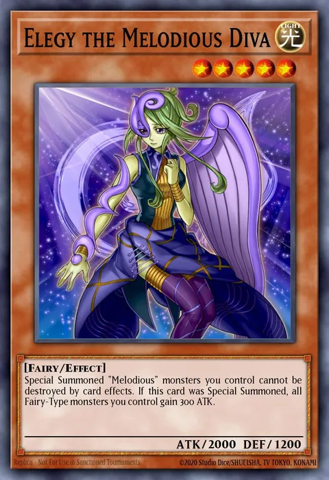 Elegy the Melodious Diva trading card