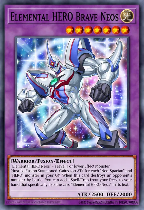 Elemental HERO Brave Neos trading card