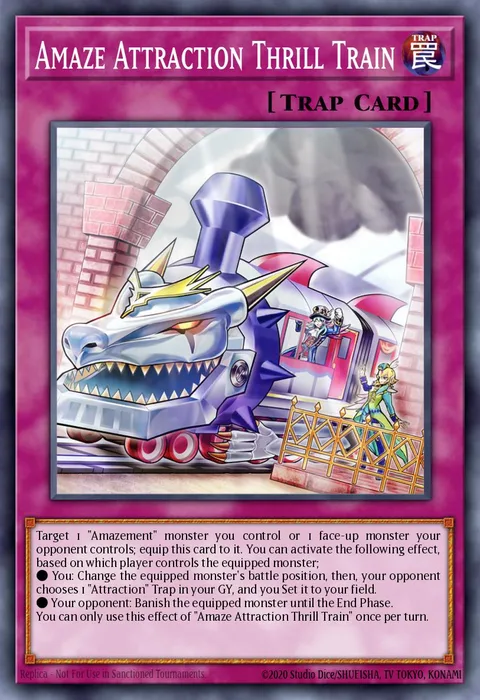 Amaze Attraction Thrill Train trading card