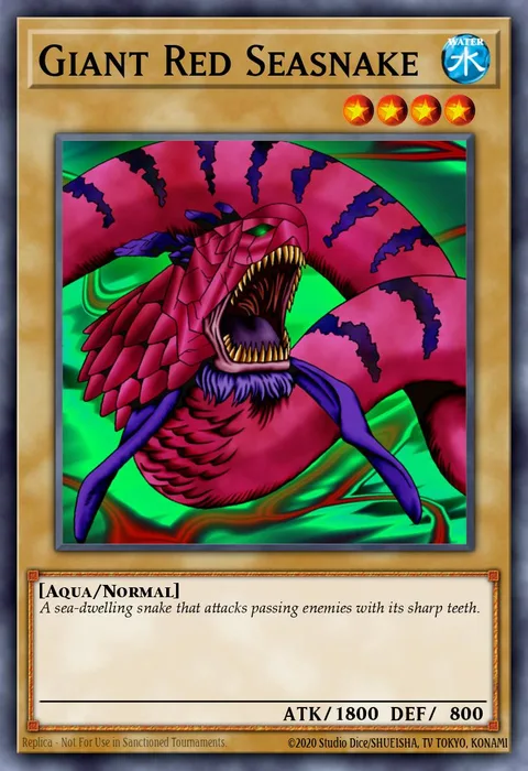 Giant Red Seasnake trading card