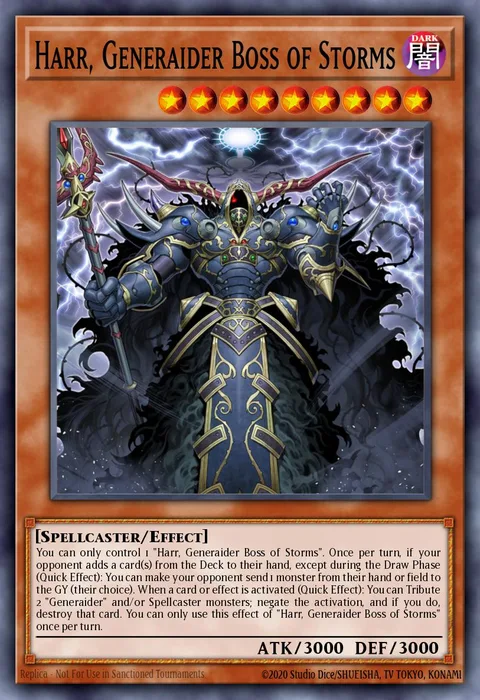 Harr, Generaider Boss of Storms trading card