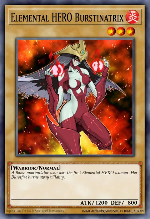 Elemental HERO Burstinatrix trading card