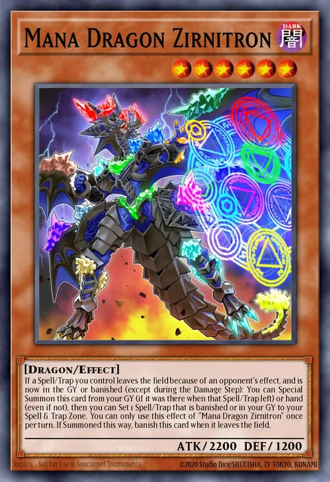 Mana Dragon Zirnitron trading card
