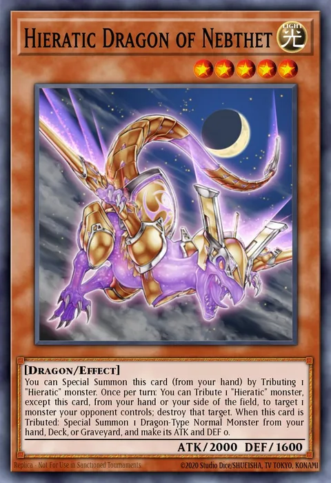 Hieratic Dragon of Nebthet trading card