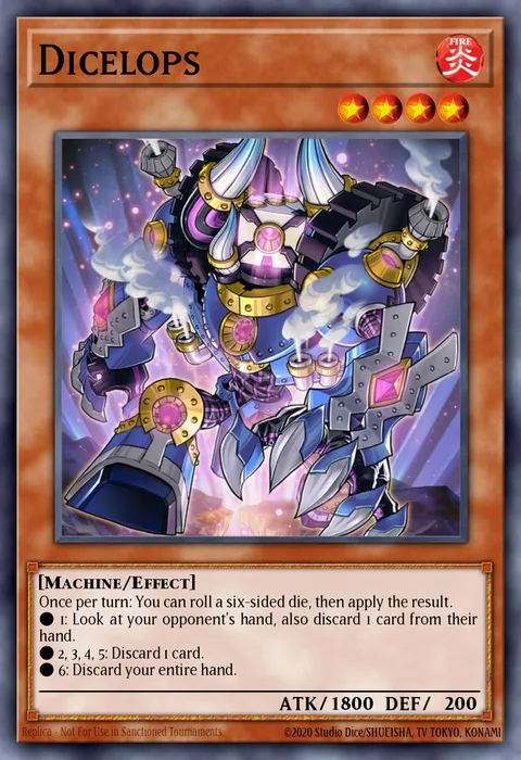Dicelops trading card