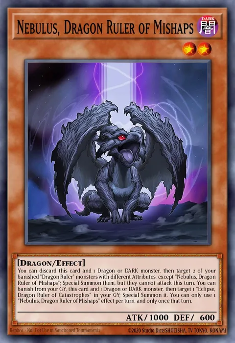 Nebulus, Dragon Ruler of Mishaps trading card